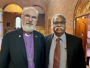 Photo: The WEA Secretary General with Kamal Fahmi, the founder Set My People Free © BQ/Martin Warnecke