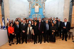 Photo: WEA and IJCIC delegations at the Yad Vashem Holocaust Memorial in Jerusalem, Israel © Yoni Reif